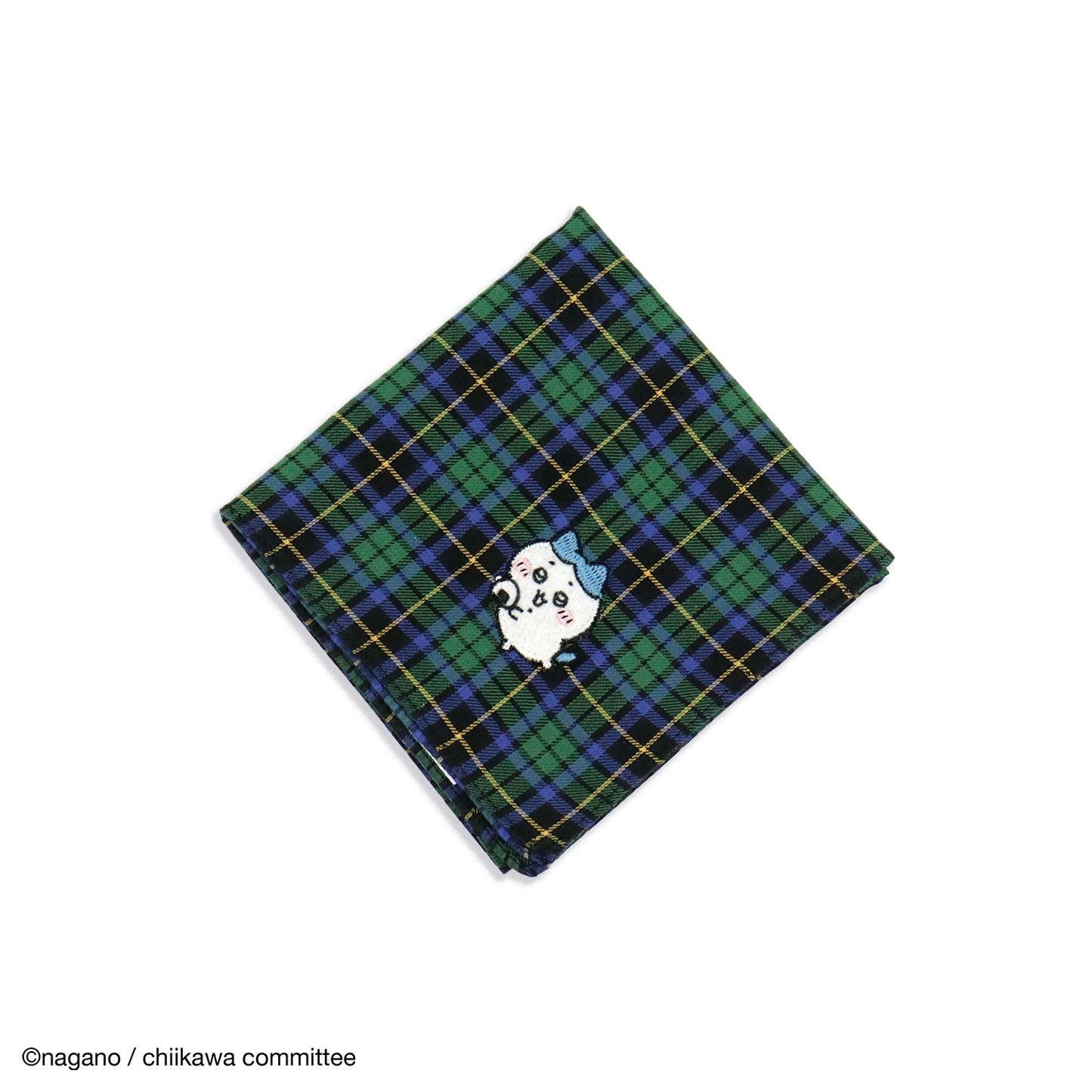 Chiikawa Fabric Handkerchief (Tartan Check B Green)