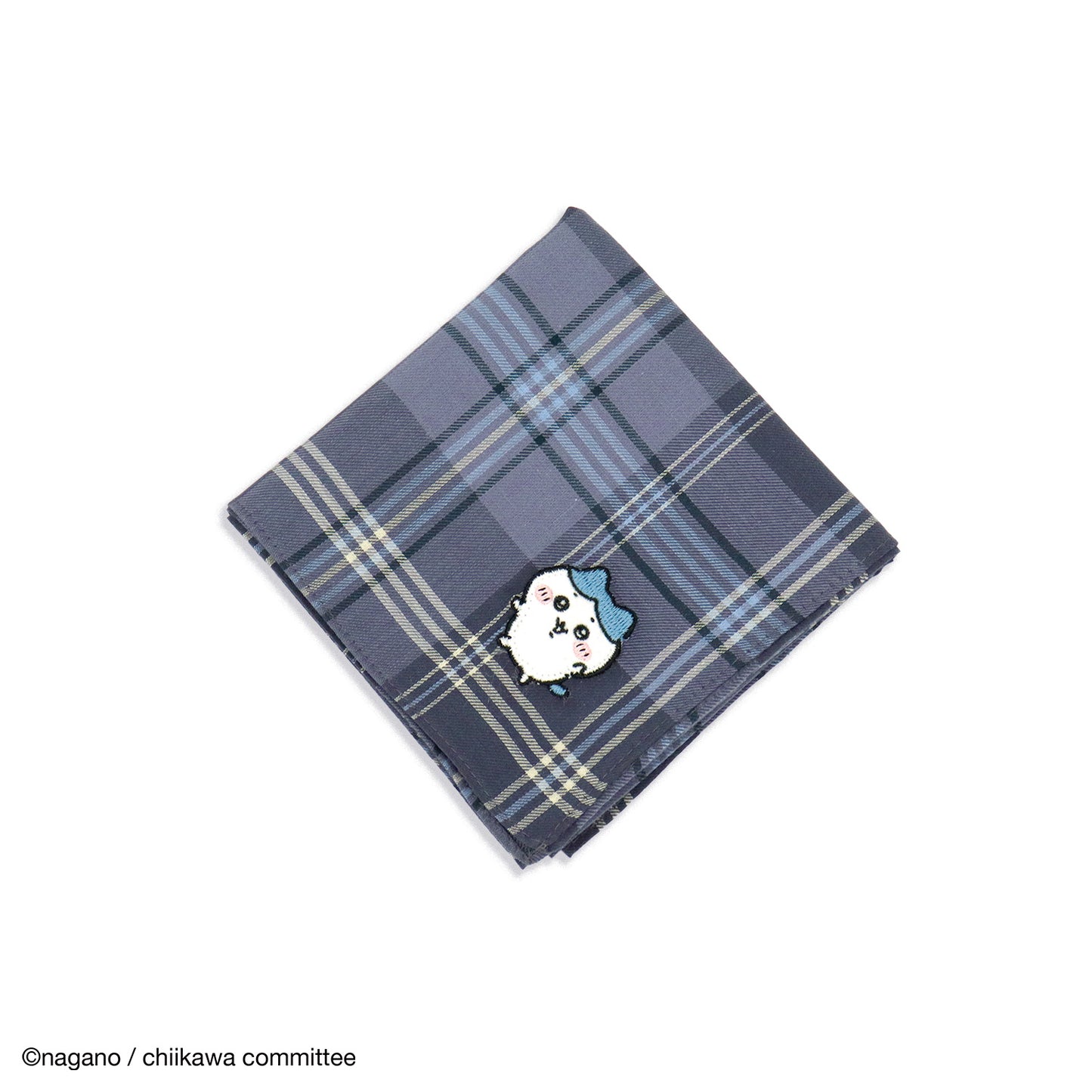 Chiikawa Fabric Handkerchief (Tartan Check C Blue)