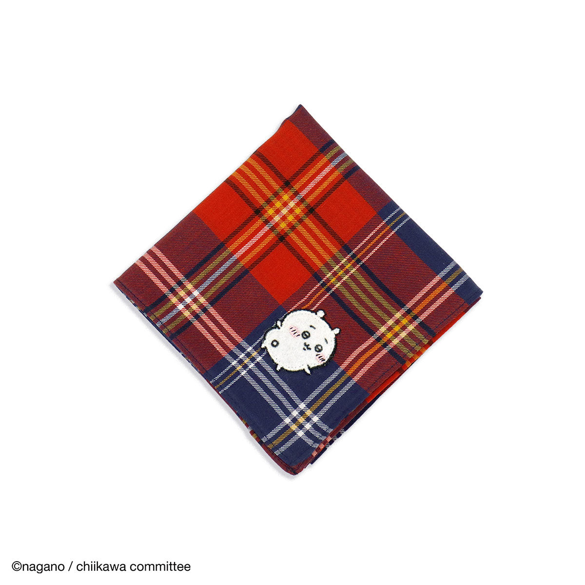 Chiikawa Fabric Handkerchief (Tartan Check C Red)