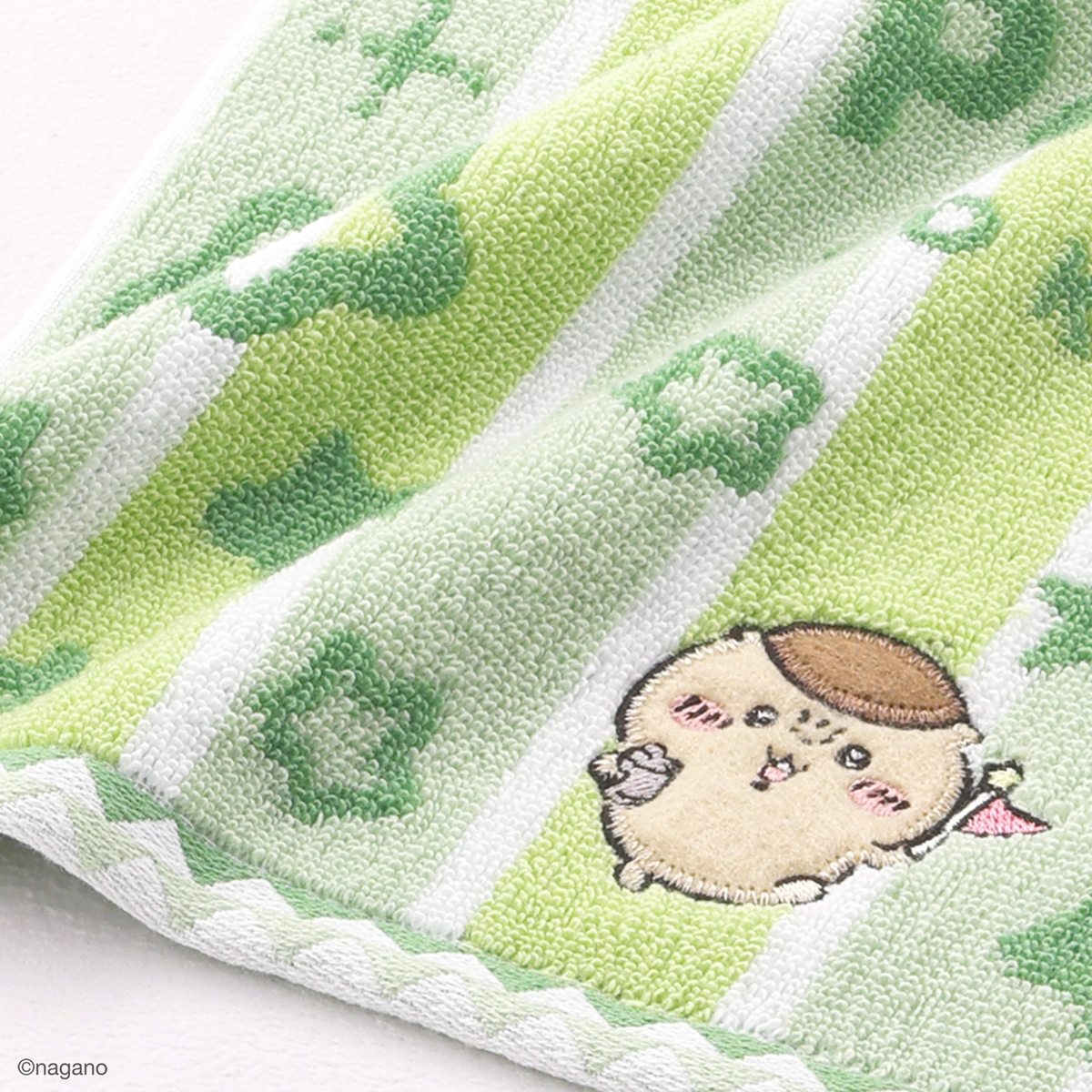 吉伊卡哇樂園 條紋 ミニ手帕 (綠色)