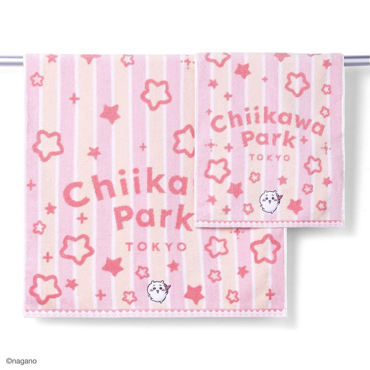 吉伊卡哇乐园 条纹面巾 (粉色)