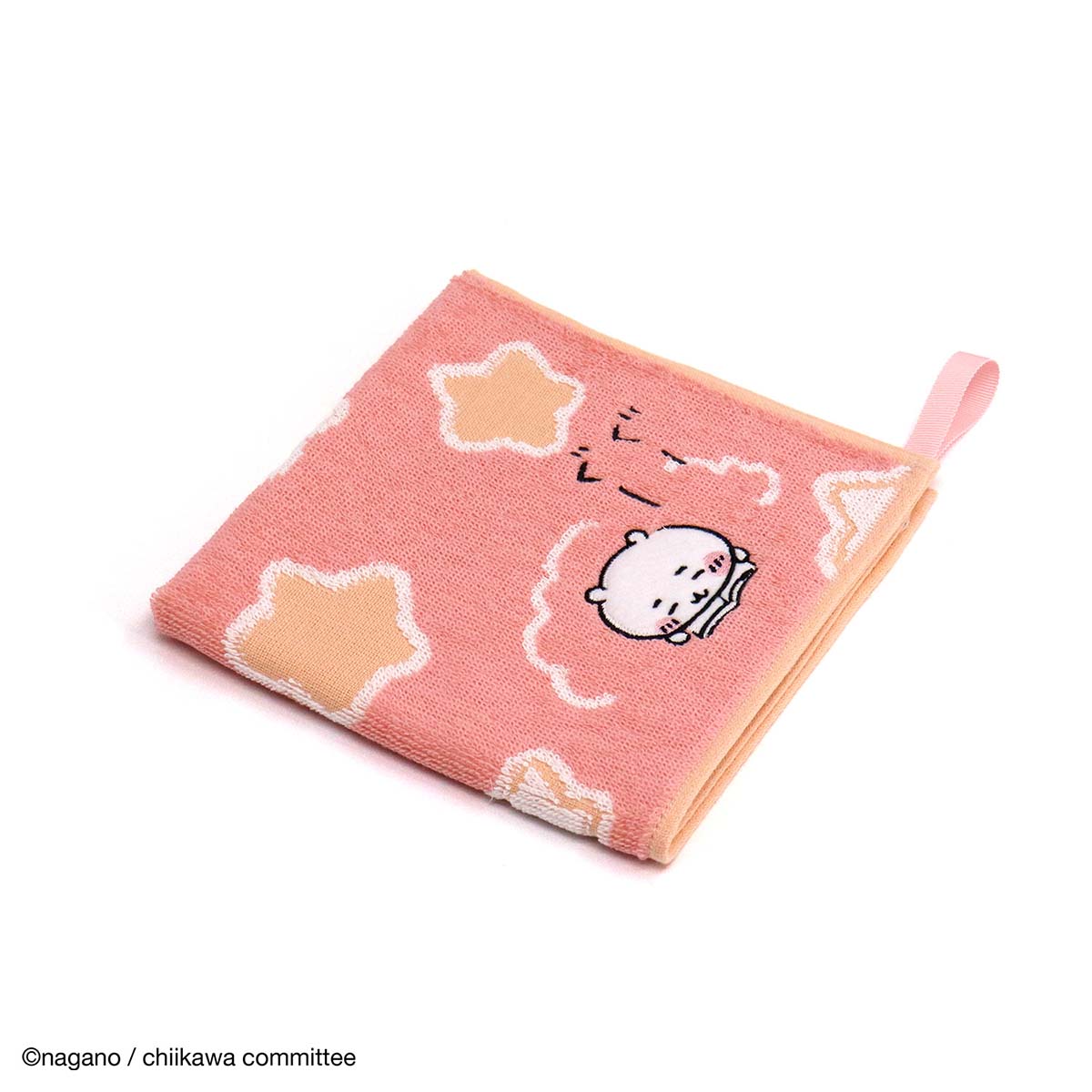Chiikawa Loop-Handled Wash Towel (Suyā Pink)