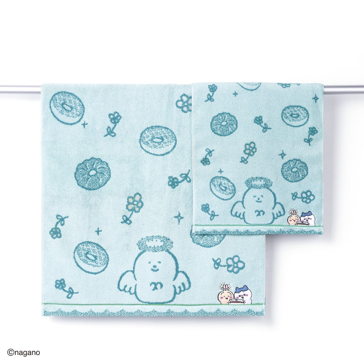 ちいかわ フェイスタオル(ドーナツ食べよ・ブルー)