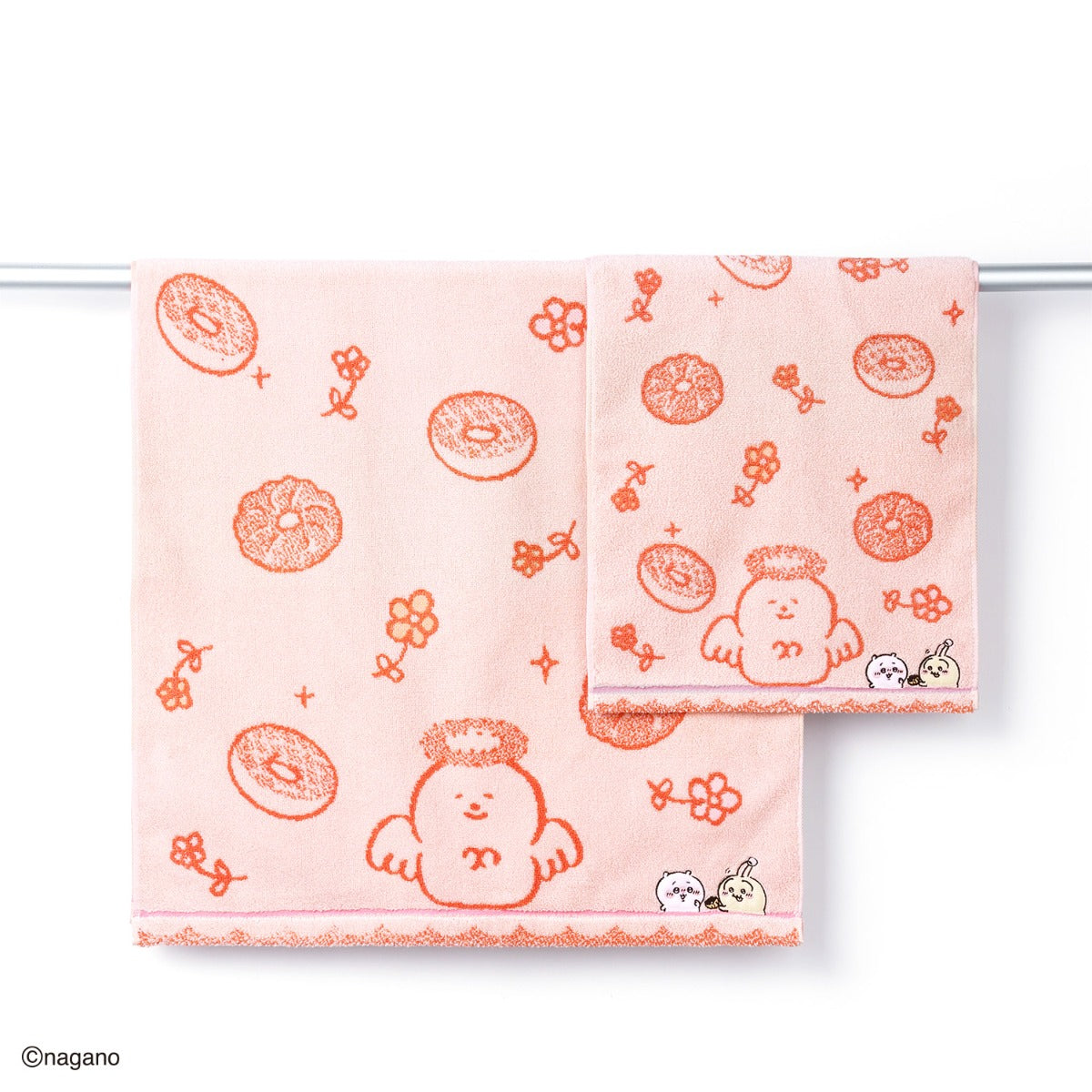 ちいかわ フェイスタオル(ドーナツ食べよ・ピンク)