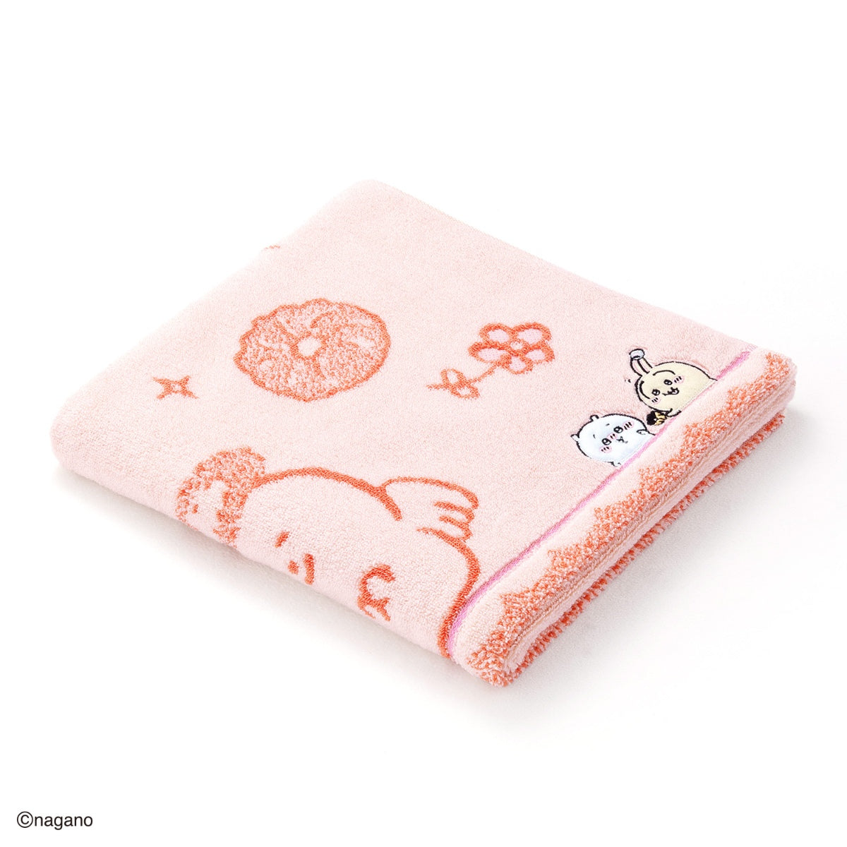 ちいかわ バスタオル(ドーナツ食べよ・ピンク)