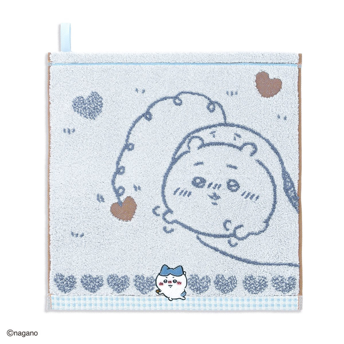 吉伊卡哇 挂环擦手巾 (巧克力・蓝色)