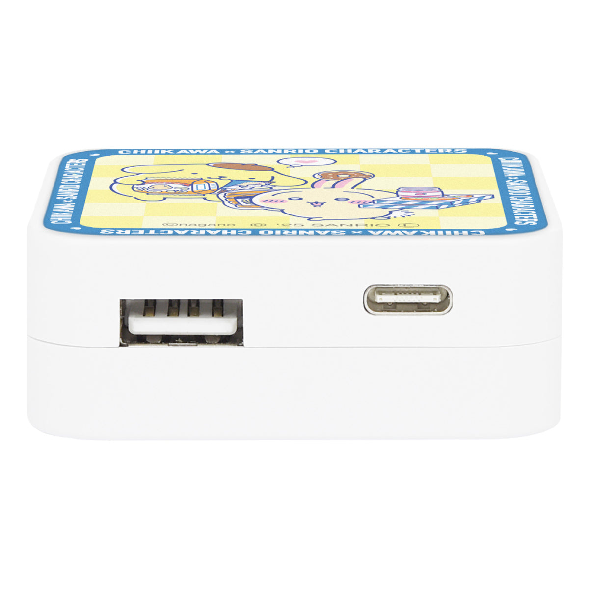 Chiikawa × Sanrio Characters USB/USB Type-C AC Adapter (Usagi & Pompompurin)