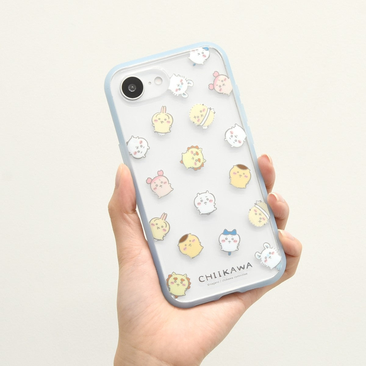 치이카와 IIIIfit 클리어 iPhone 16e 호환 케이스 (총무늬)