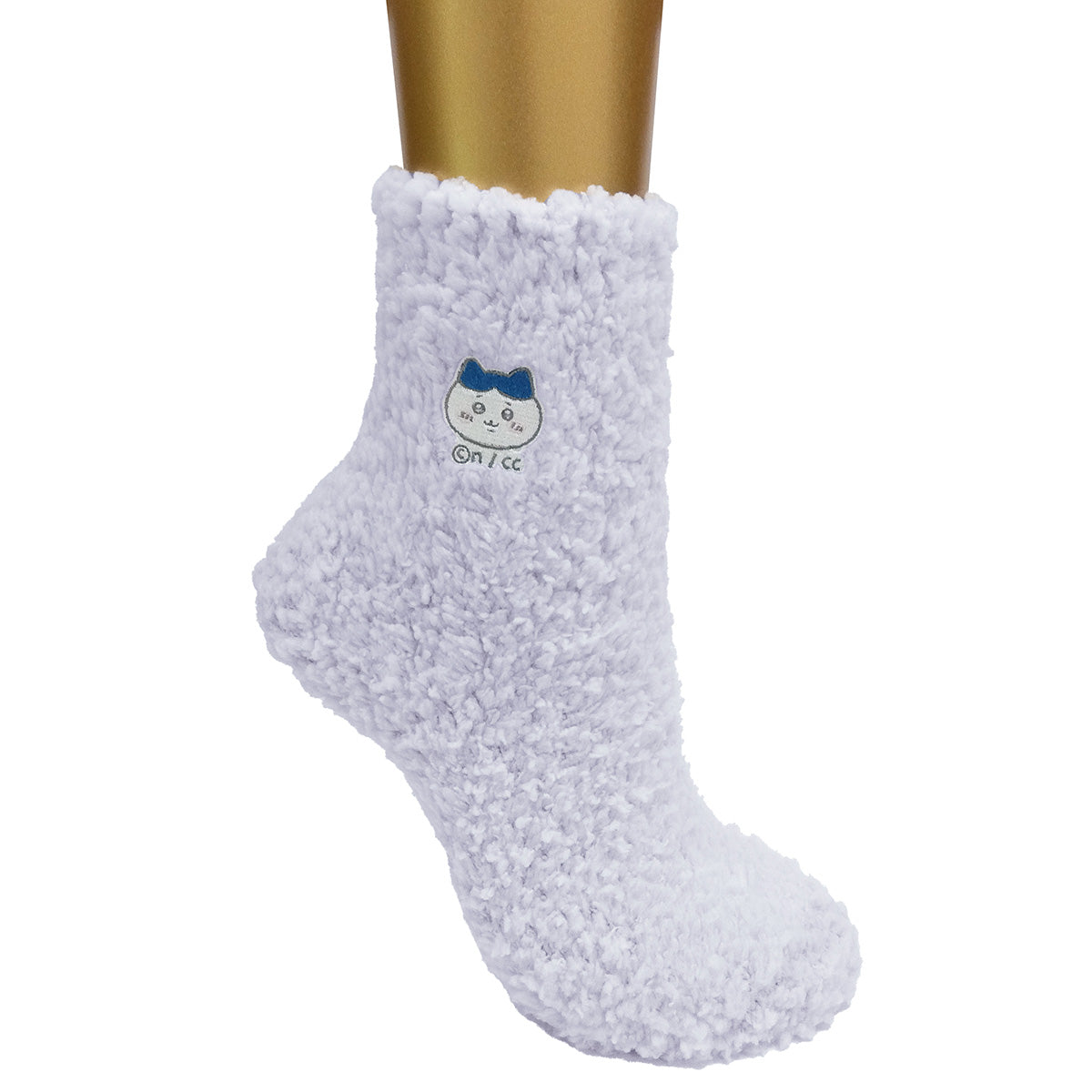 치이카와 복슬복슬 크루 양말 (하치와레 퍼플) 여성용