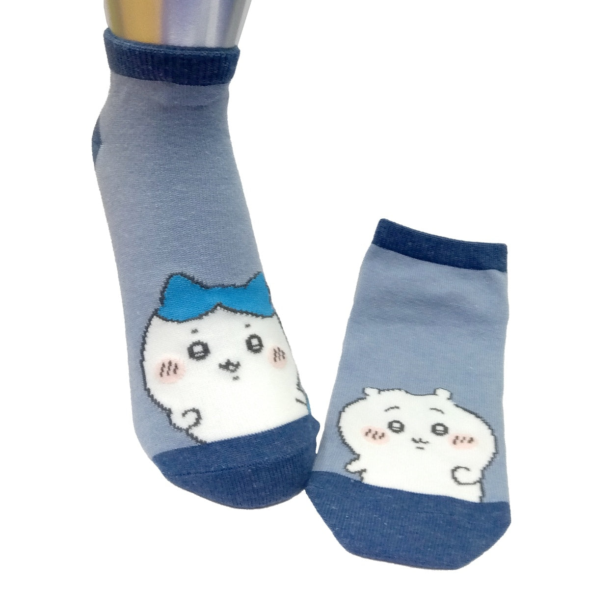 치이카와 스니커 양말 (치이카와&하치와레 좌우) - 남성용