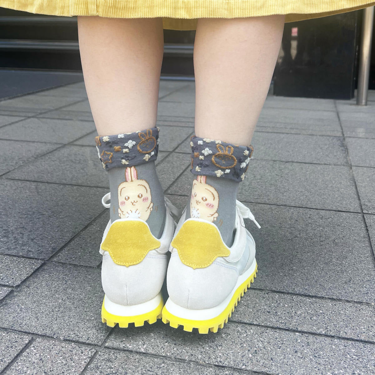 치이카와 접이 크루 삭스 (우사기) 여성용