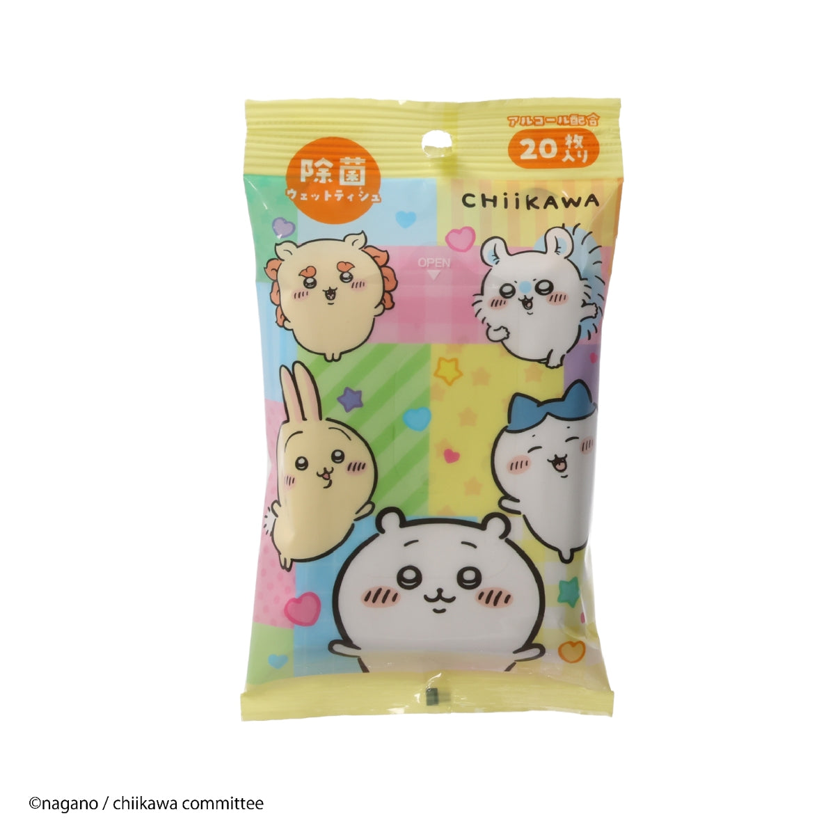 ちいかわ アニメ『ちいかわ』 除菌ウェットティシュ20枚入り