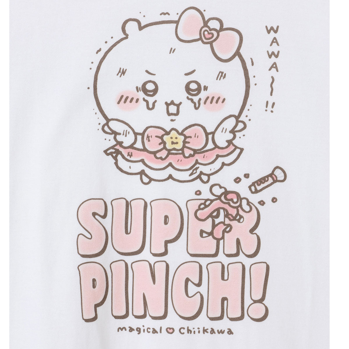 ちいかわ 超まじかるちいかわ ビッグTシャツ SUPER PINCH! ホワイト