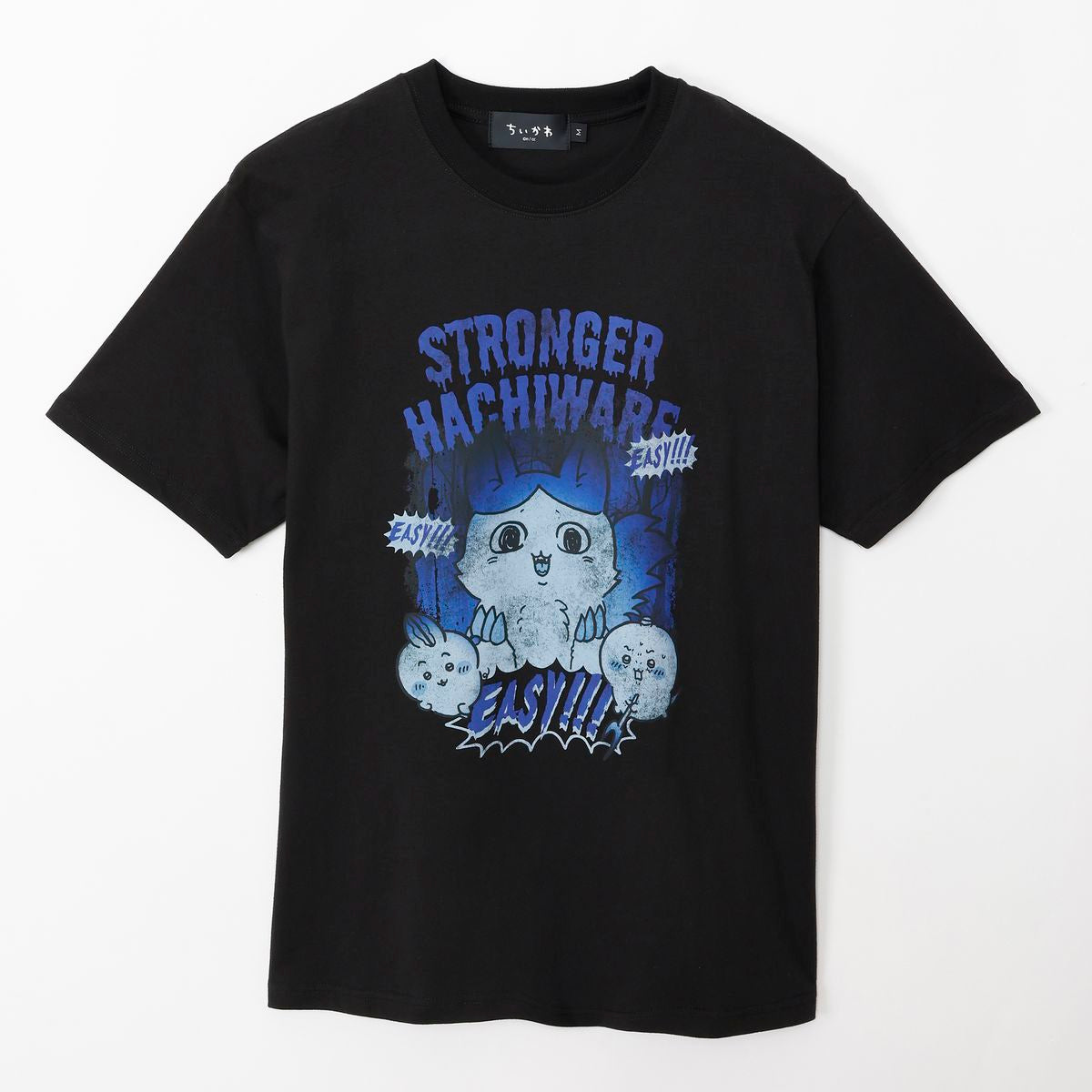 ちいかわ パラレルワールド！？ Tシャツ 強くなったハチワレ ブラック | ちいかわマーケット