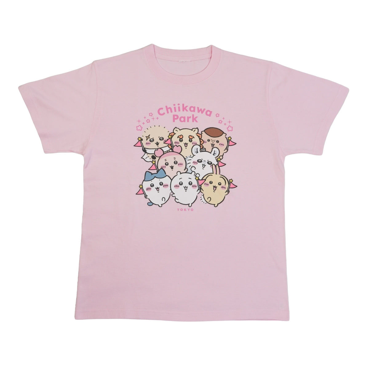 ちいかわ ちいかわパーク Tシャツ メインビジュアル ライトピンク