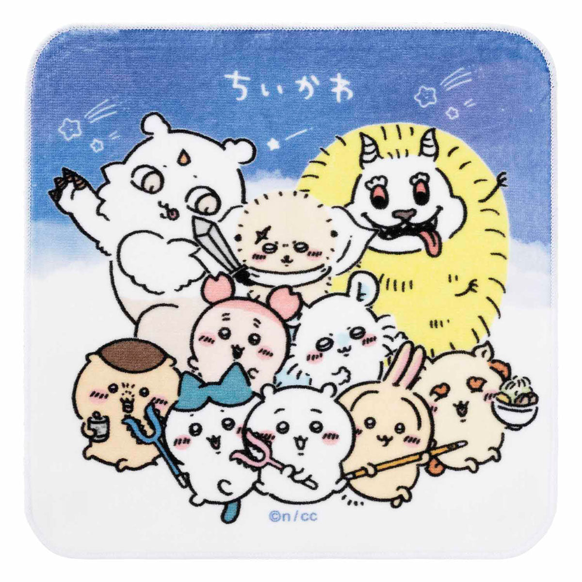 치이카와 큰 핸드 타올 (모두 함께 아이 캐치)