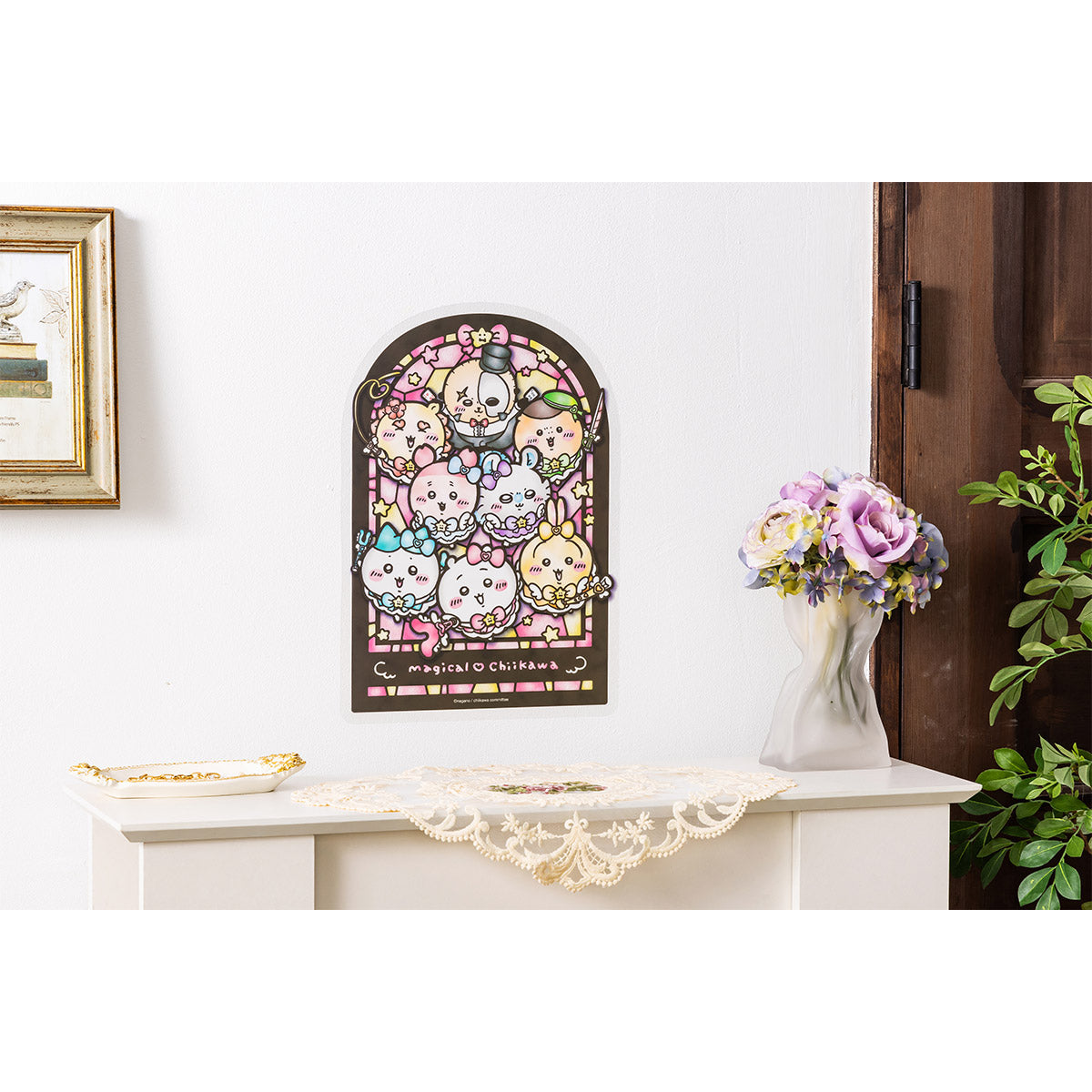 Chiikawa Magical Chiikawa Stained Glass Style Wall Stickers (Big Gathering)