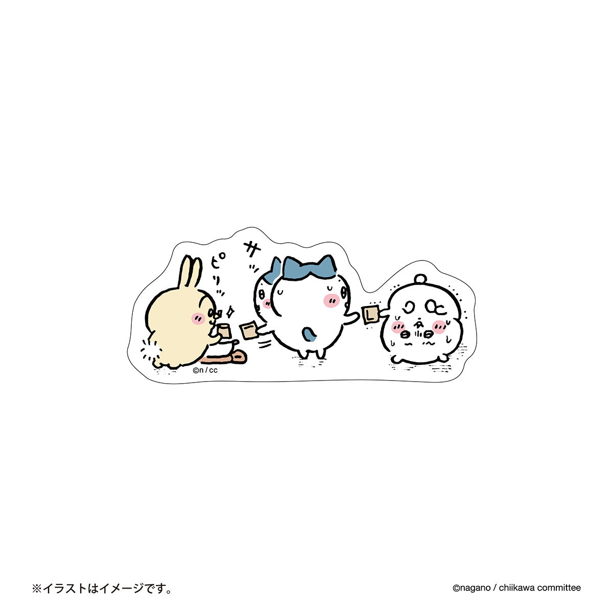 吉伊卡哇 可贴在智能手机上的尺寸贴纸(高汤辣味)