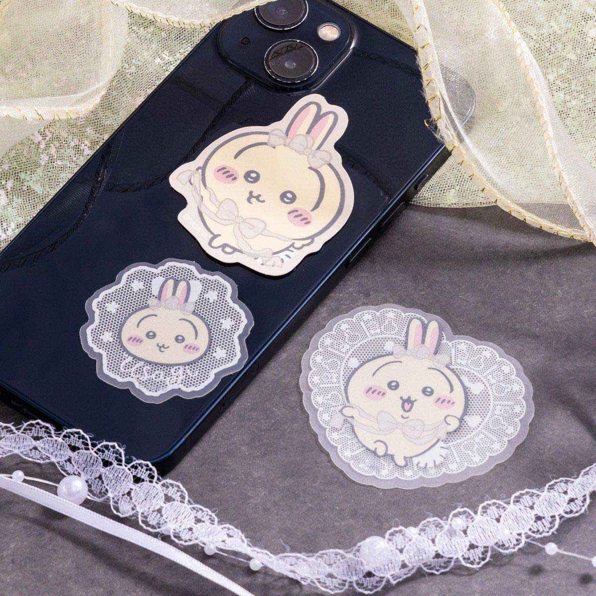 ちいかわ Go!HARAJUKU スマホに貼れるサイズの3枚セットステッカー(リボン うさぎ)