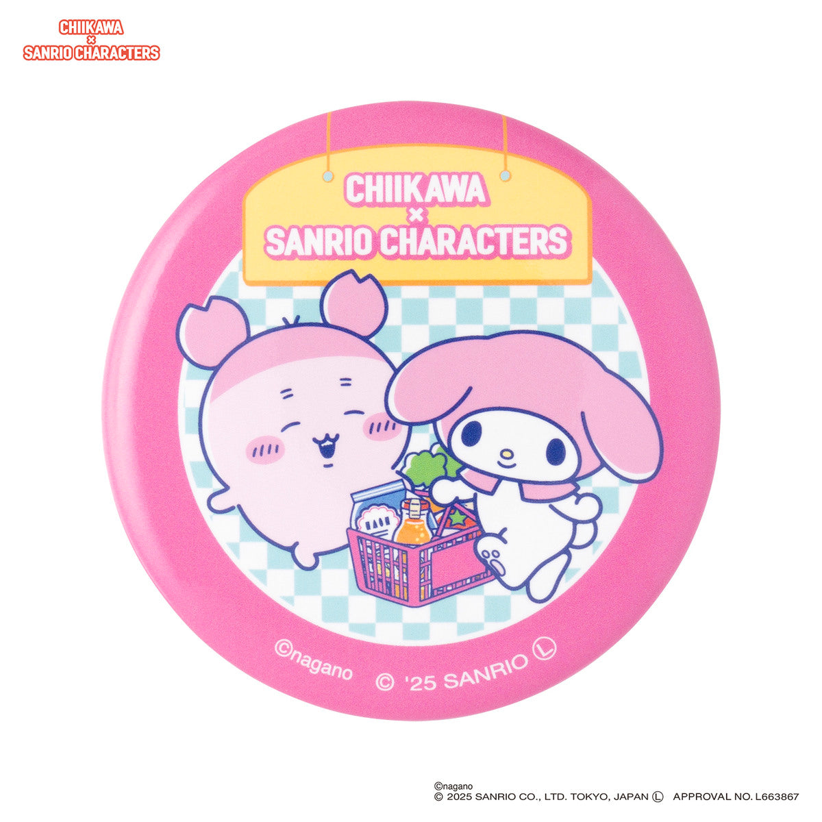 Chiikawa × Sanrio Characters Trading Supermarket Can Badge (All 6 Types)