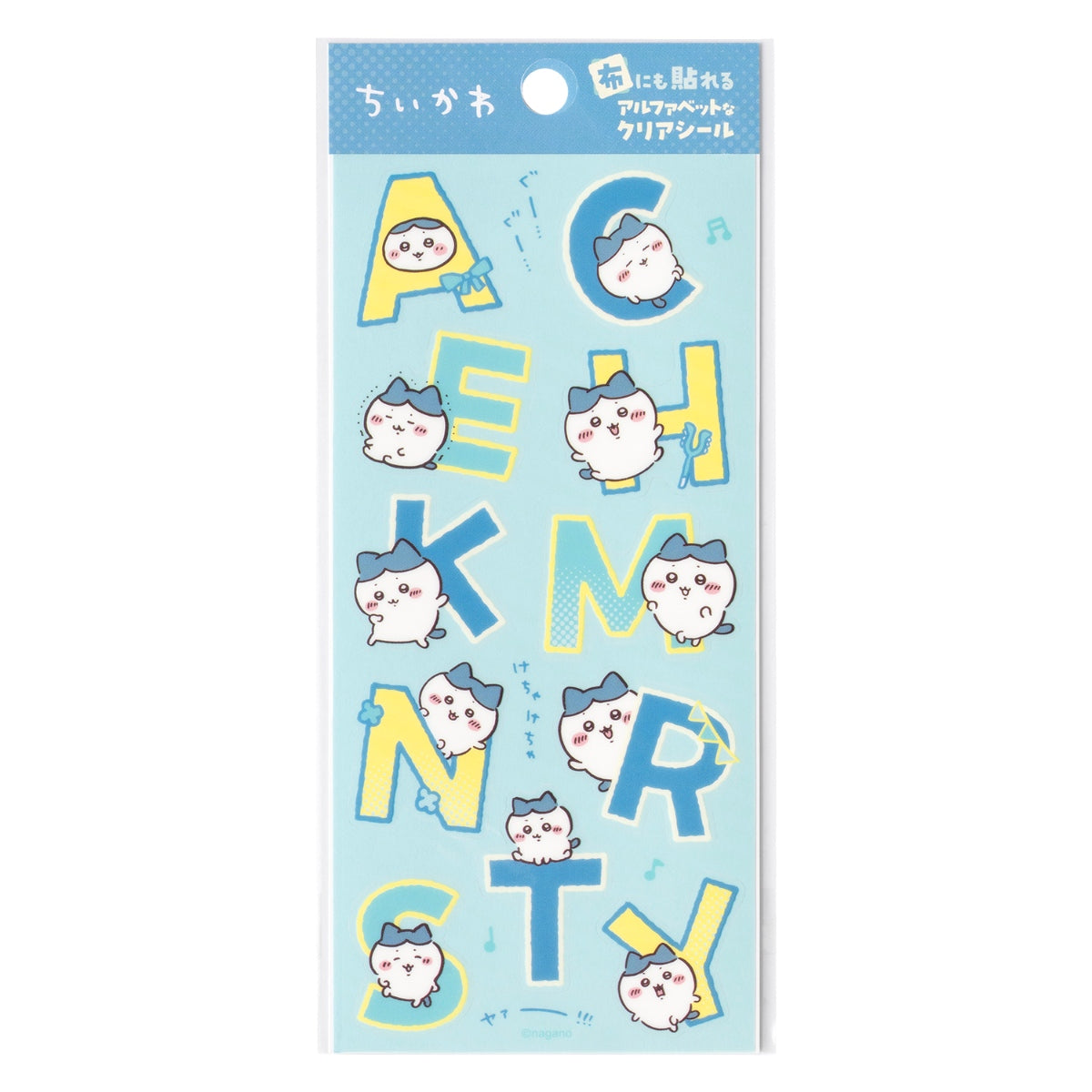＼ハンドメイド／ ゆきかわページ Chiikawa Fabric Alphabet Clear Sticker (Hachiware) | Chiikawa