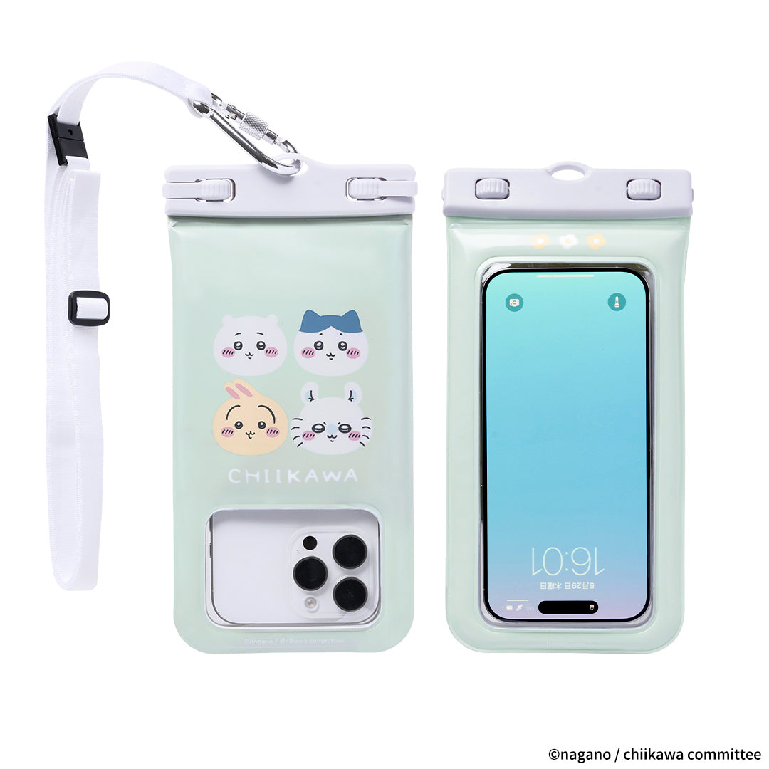 치이카와 DIVAID 플로팅 방수 케이스 숄더 스트랩 포함 (집합/얼굴)