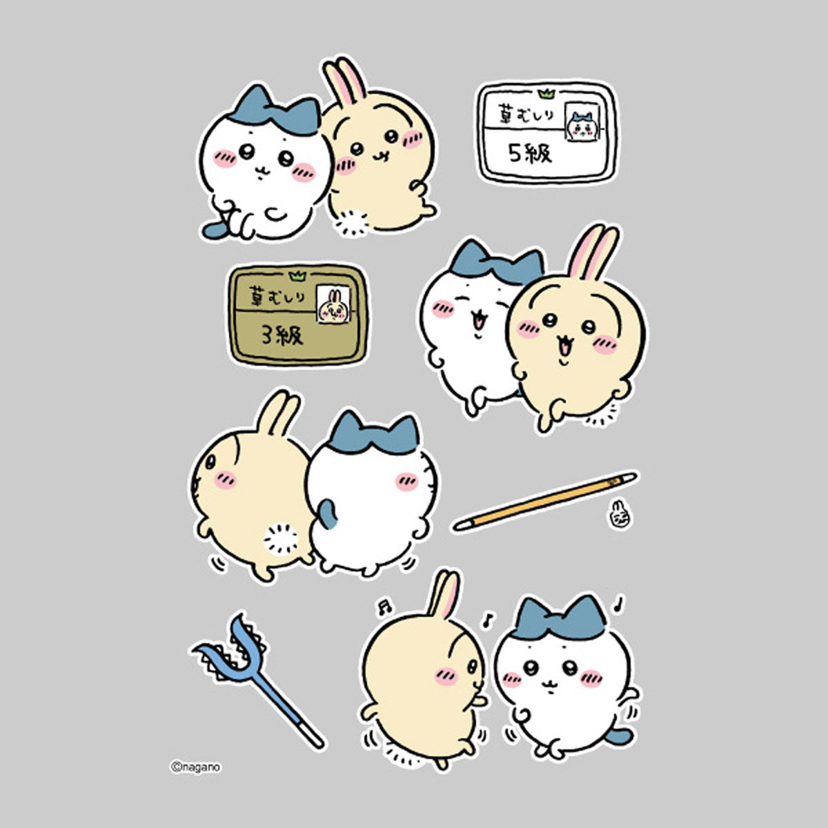 ちいかわ キャラぴた アイロンプリントシート①はがき4