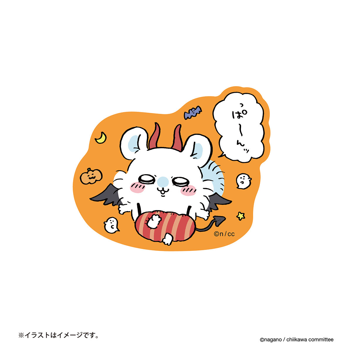 Chiikawa Clear Stickers (Devil Momonga)