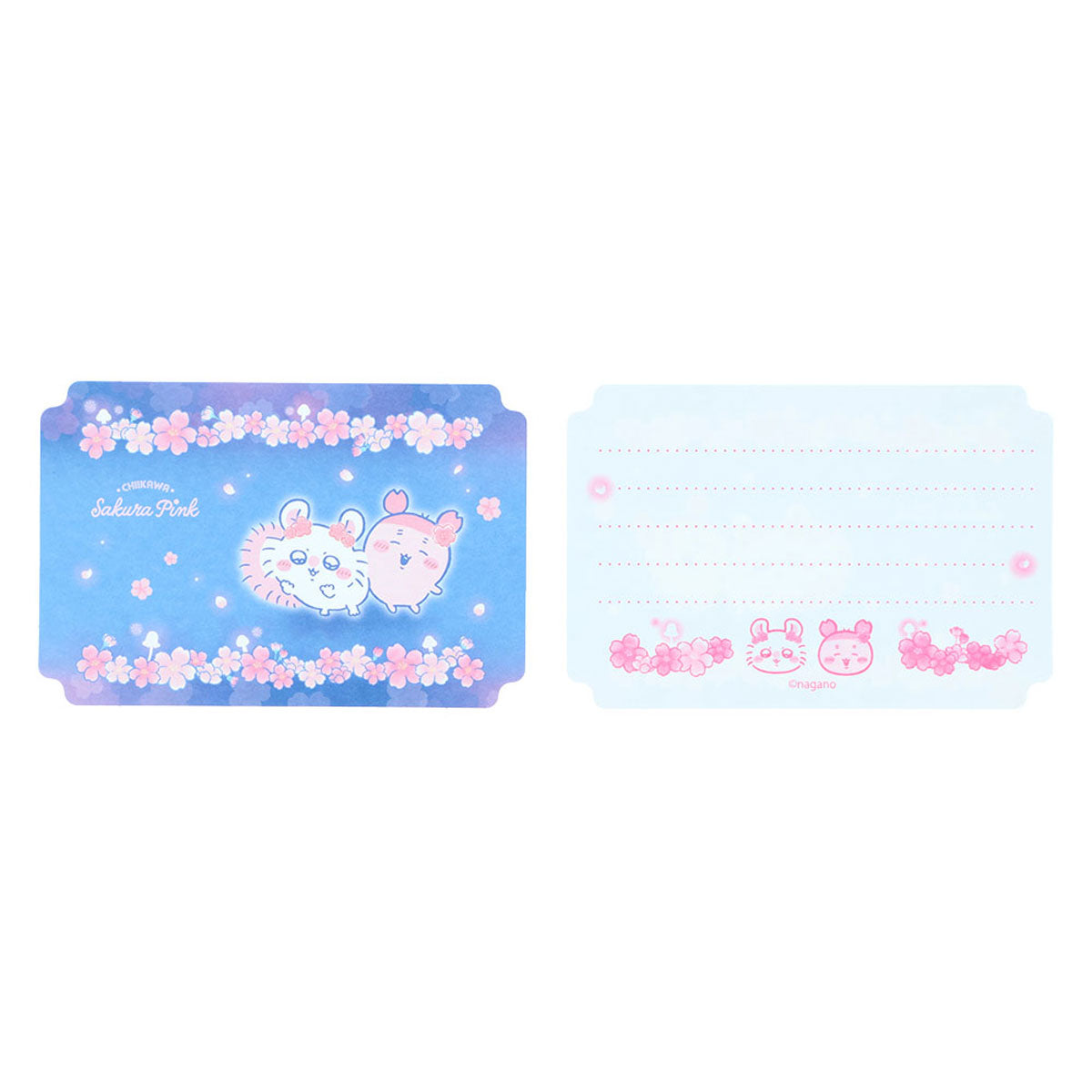 Chiikawa Die-cut Mini Letter Set (Sakura Pink - Night Sakura)