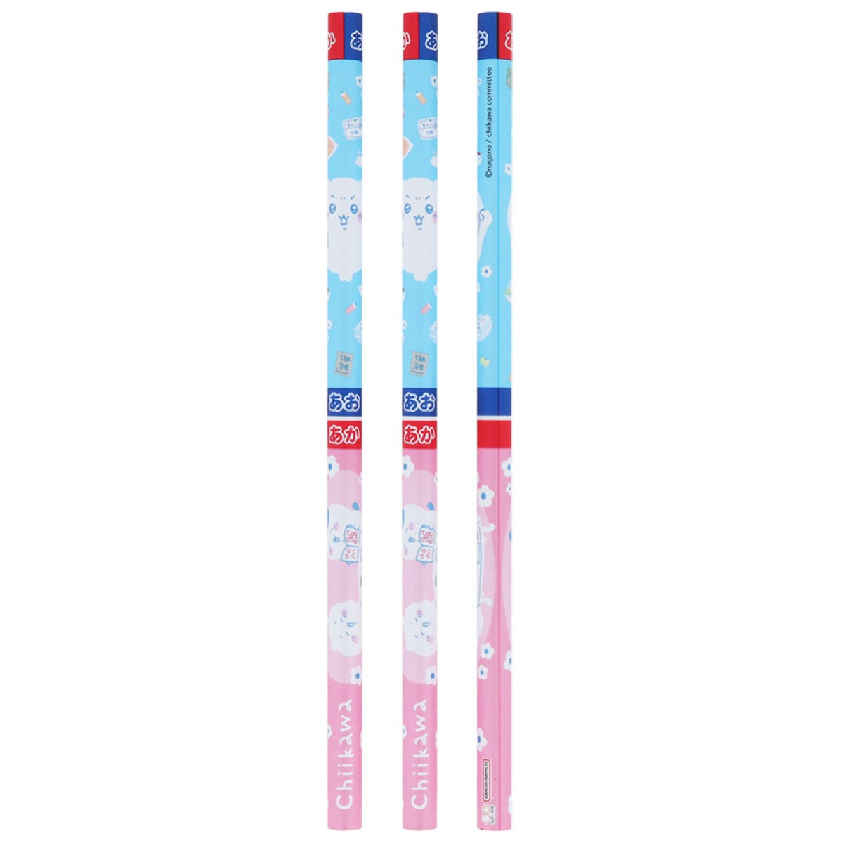 Chiikawa Red and Blue Pencils (Certification Exam) 3-Pack