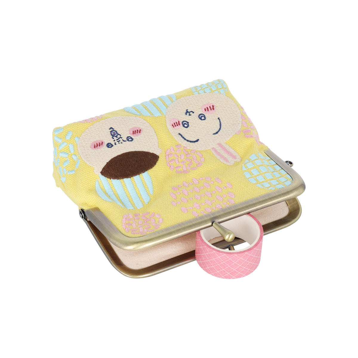 Chiikawa Tatami Embroidered Mini Pouch (Usagi & Kurimanju)