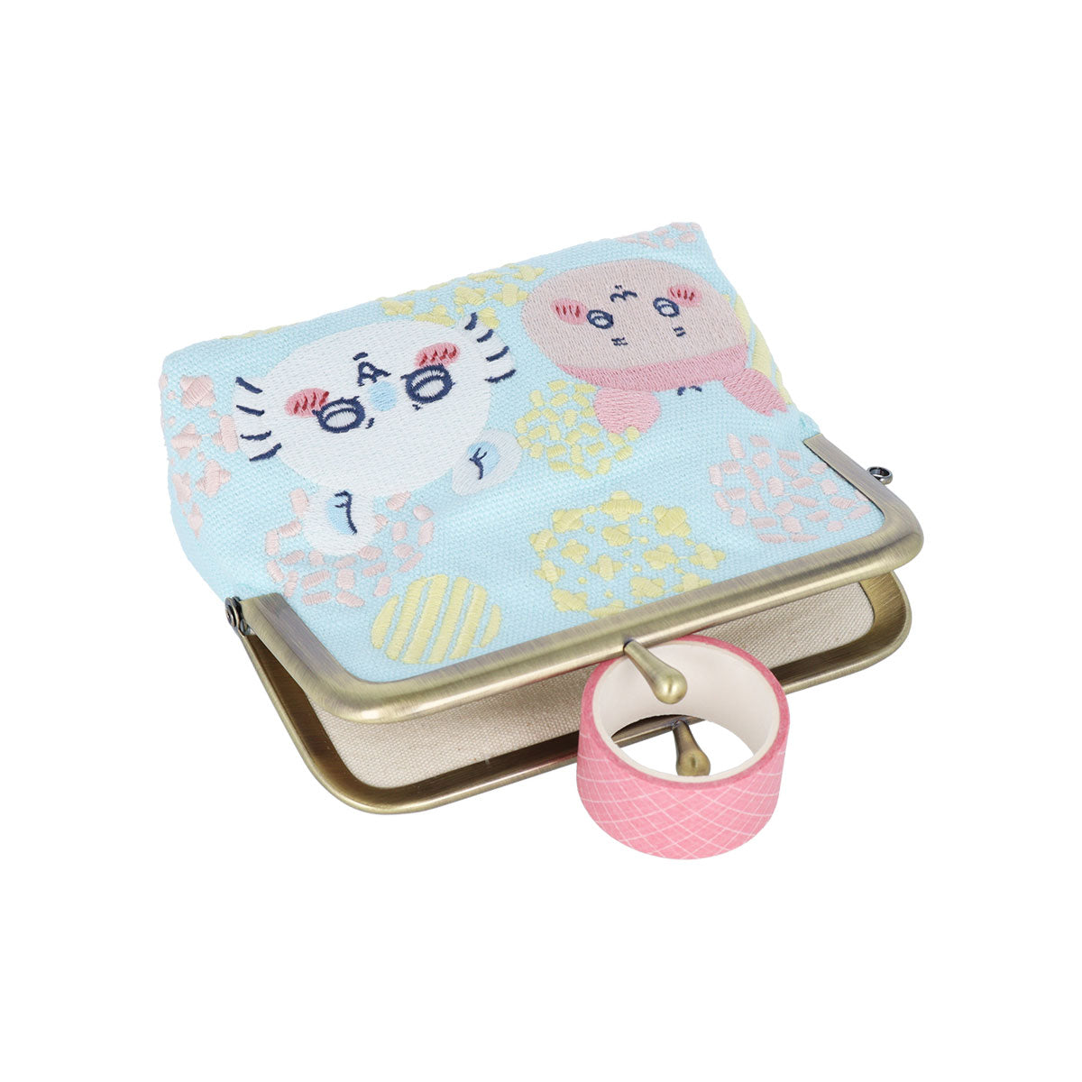 吉伊卡哇 榻榻米刺繡迷你口金包(兔子&栗子饅頭)