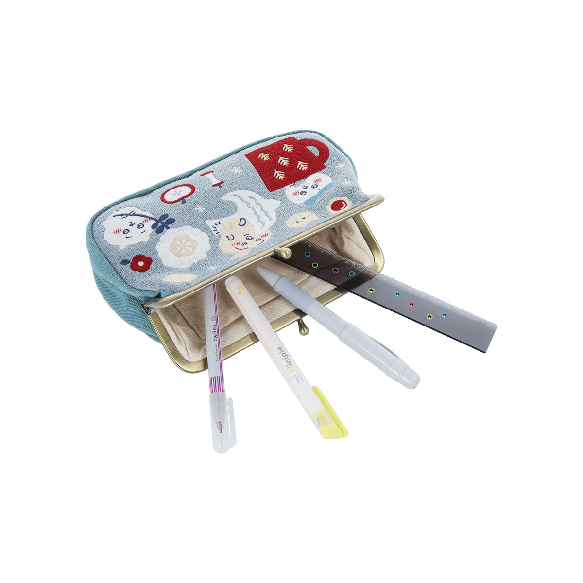 吉伊卡哇 畳绣口金包(蓝色)