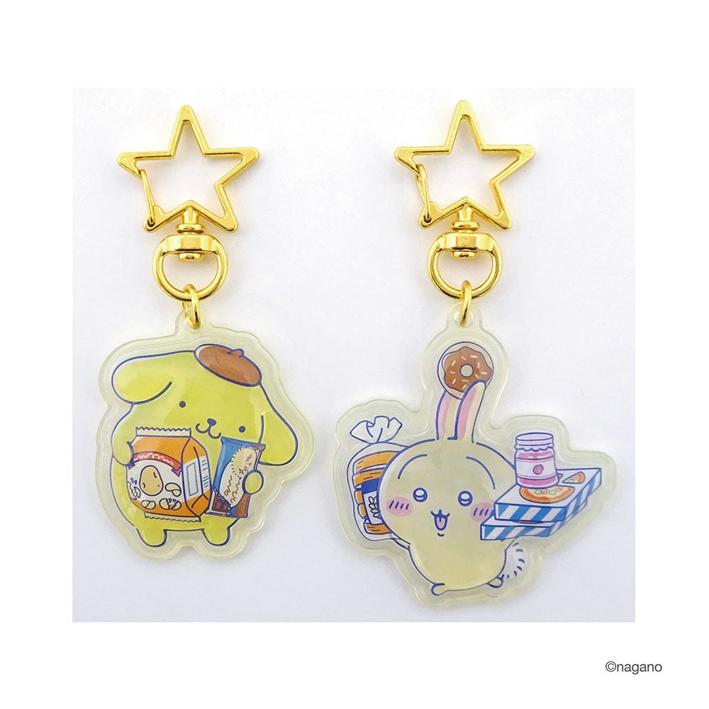 ちいかわ×サンリオキャラクターズ　ぷっくりったいペアキーホルダー　全６種セット ちいかわ×サンリオキャラクターズ ぷっくりったいペアキーホルダー