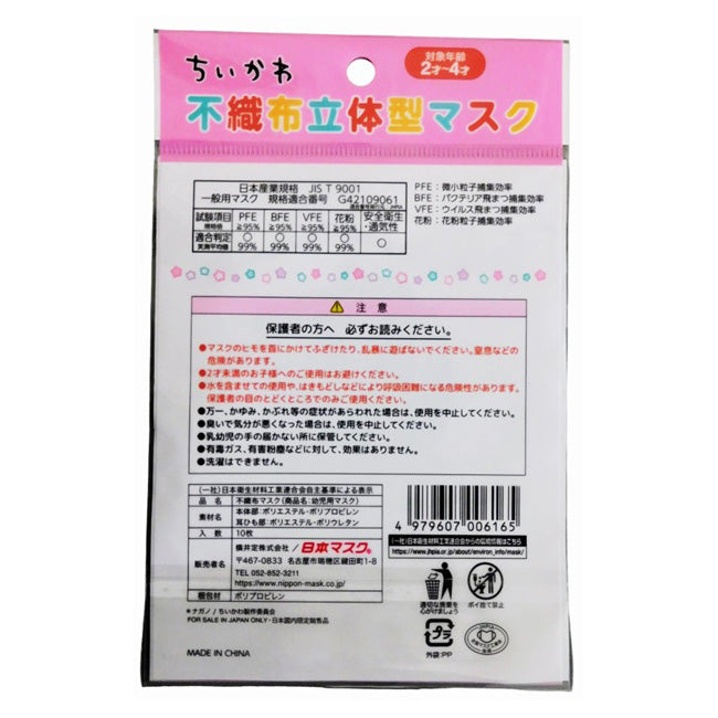 Chiikawa 3D Mask 10 Pieces (Toddler Size)