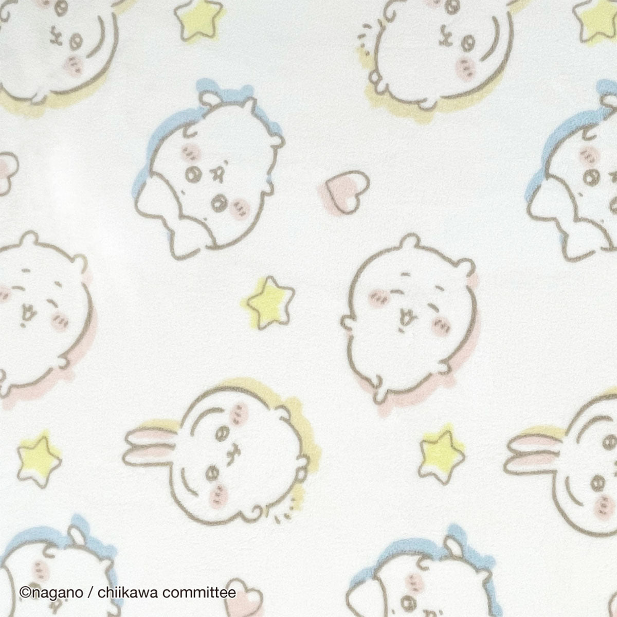 Chiikawa Quick-Drying Face Towel (Heart & Star)
