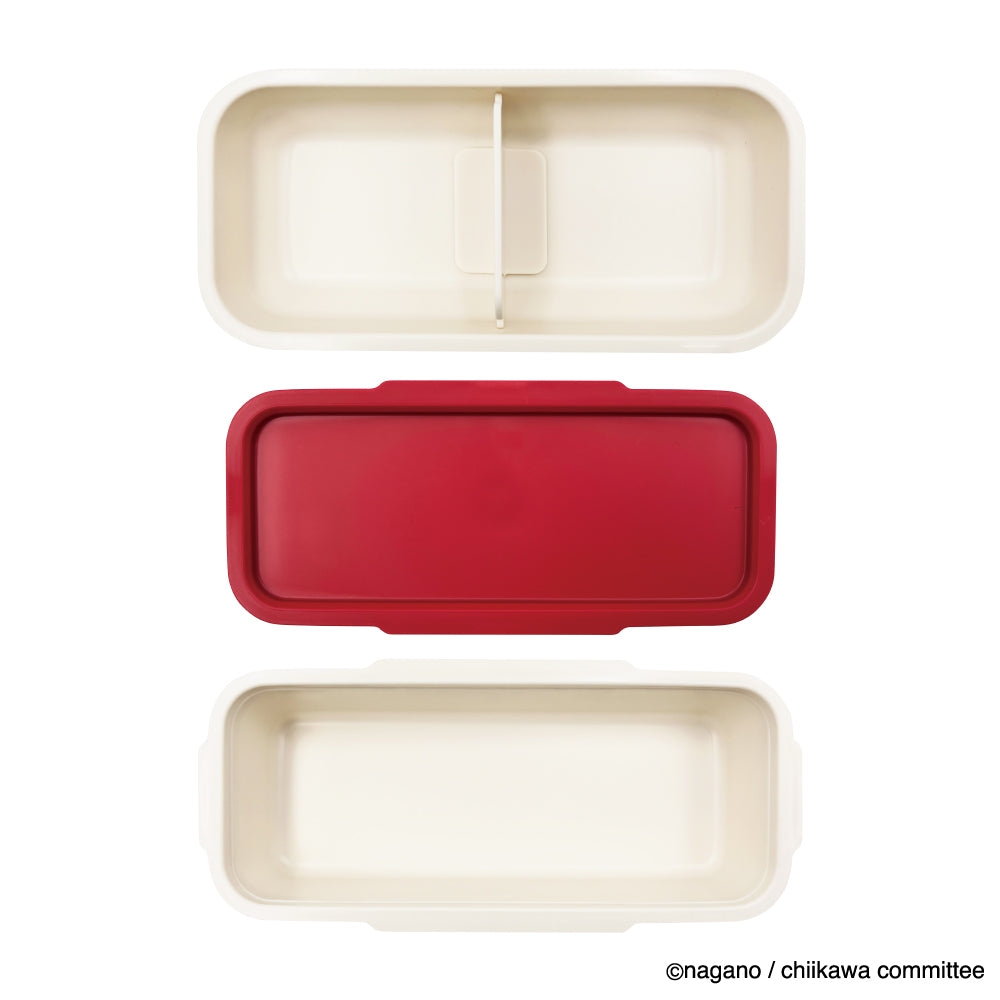 Chiikawa 4-Point Lock 2-Tier Lunch Box (Ribbon)