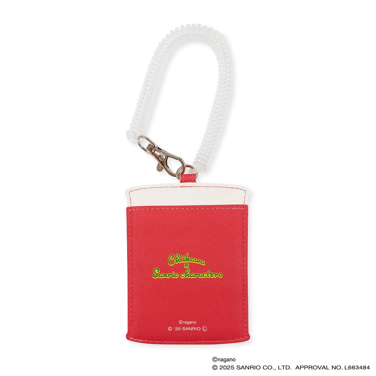 Chiikawa × Sanrio Characters Faux Die-cut Pass Case (Shisa & Pochacco)