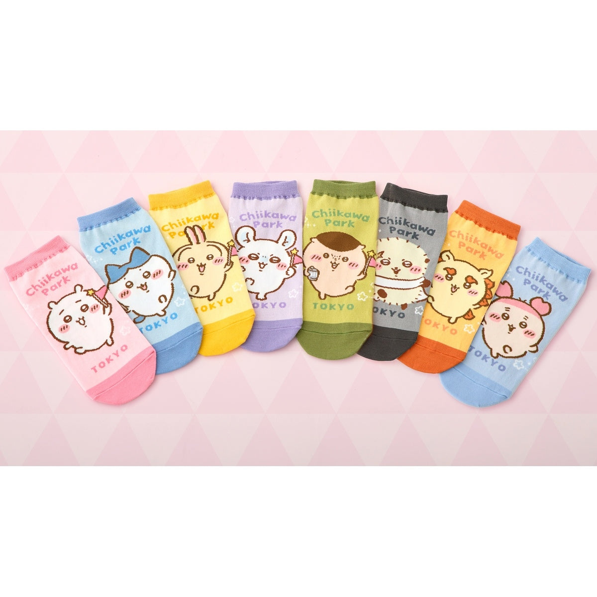 ちいかわ ちいかわパーク スニーカーソックス ハチワレ ライトブルー