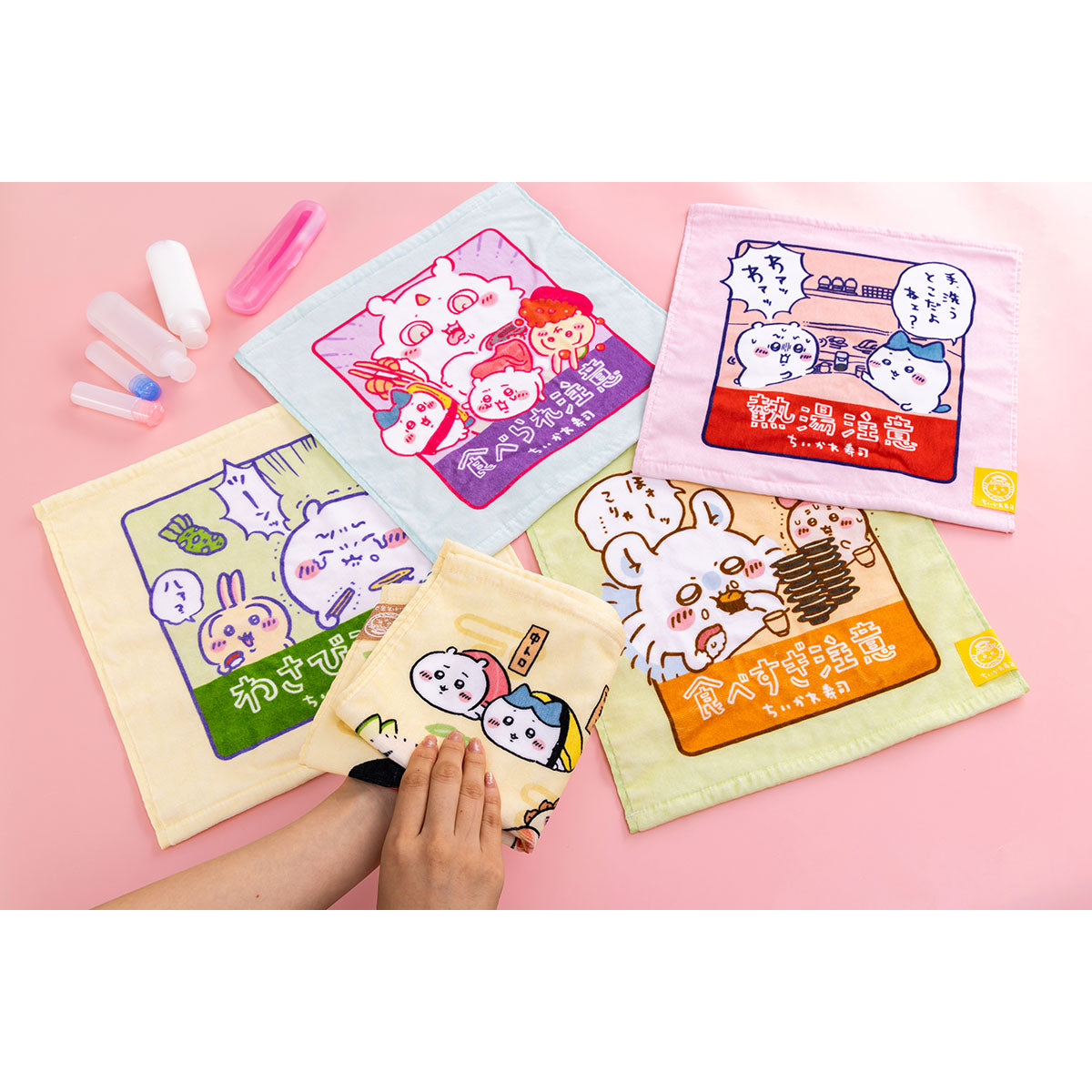 ちいかわ ちいかわ寿司 ハンドタオル(わさび注意)