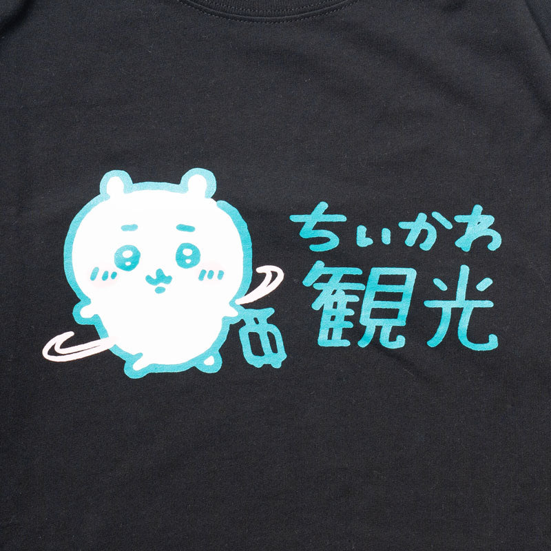 치이카와 관광 빅 실루엣 L/S T셔츠 관광 로고 (블랙)