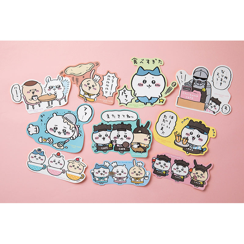 Chiikawa Cafe Yuru-Cut Big Sticker (Cook Who Fell Over)