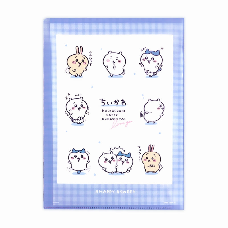 吉伊卡哇 5索引透明文件夹(格子)