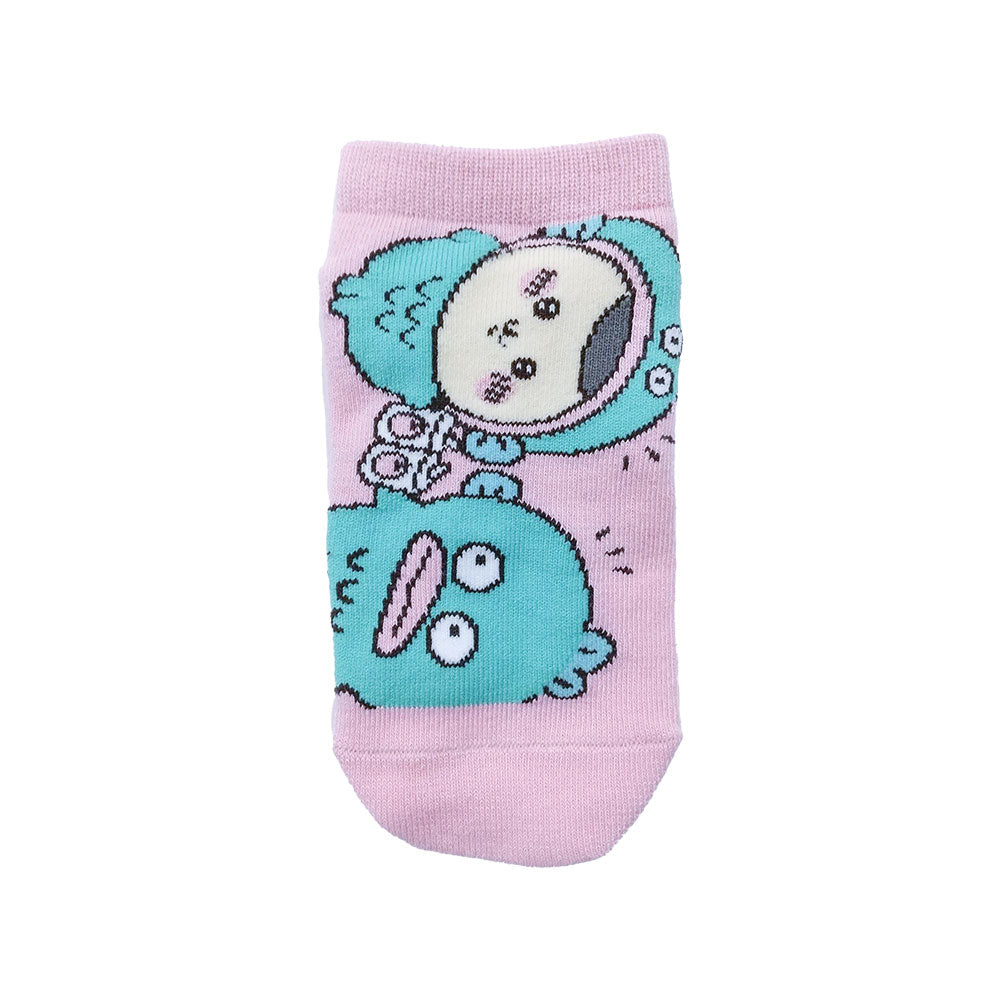 ちいかわ×サンリオキャラクターズ スニーカーソックス(くりまんじゅう&ハンギョドン) キッズ用