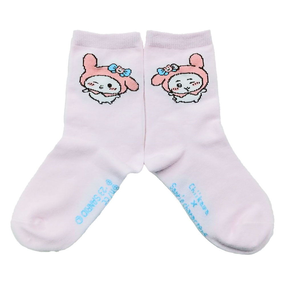 ちいかわ×サンリオキャラクターズ クルーソックス(ちいかわ&マイメロディ) キッズ用