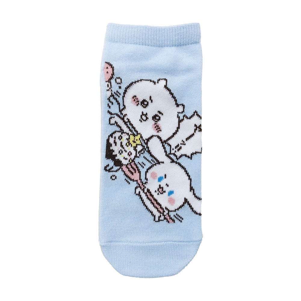 Chiikawa x Sanrio Characters Sneaker Socks (Chiikawa & Cinnamoroll) Women's