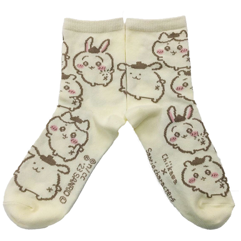 吉伊卡哇×三麗鷗角色 圓筒襪(布丁狗全圖案) 女款