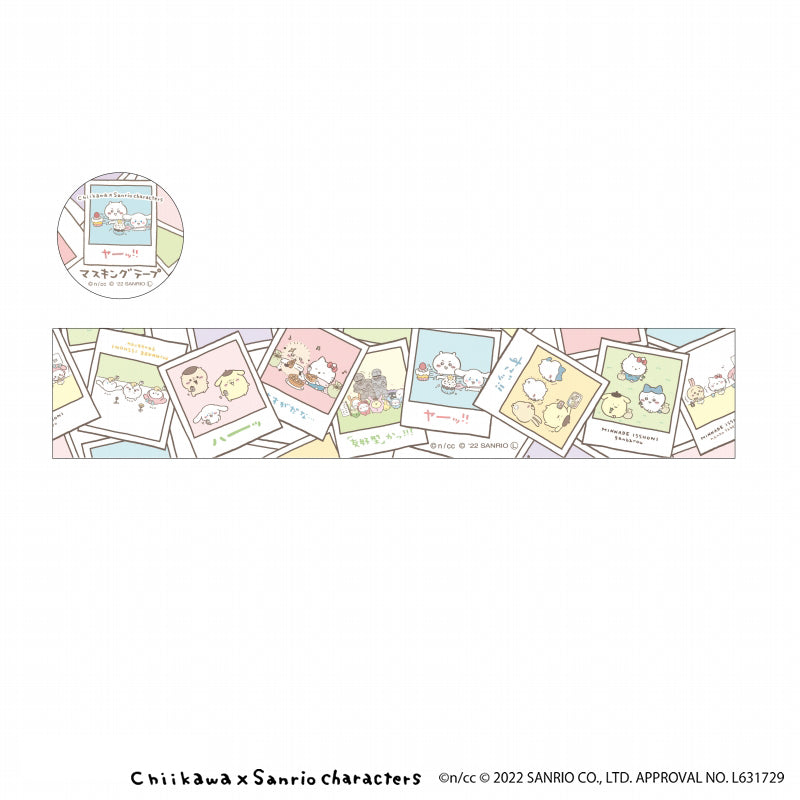 吉伊卡哇×三麗鷗角色 大型膠帶L(回憶)