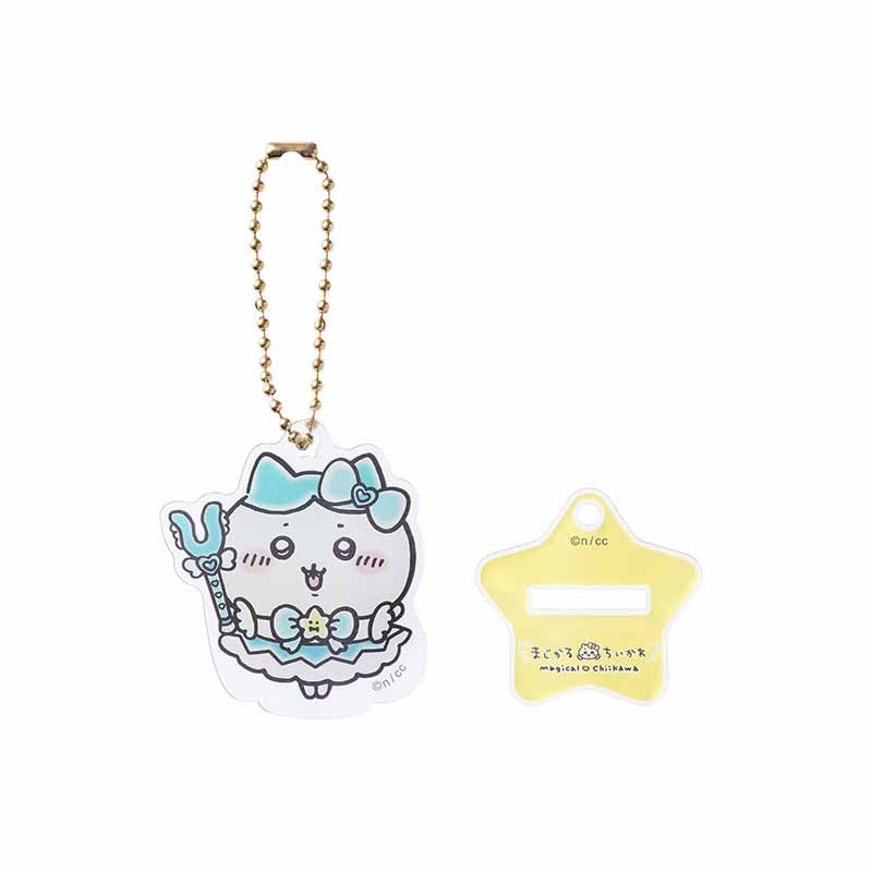 魔法吉伊卡哇 可变为亚克力立牌的镭射亚克力钥匙扣(哈奇喵)