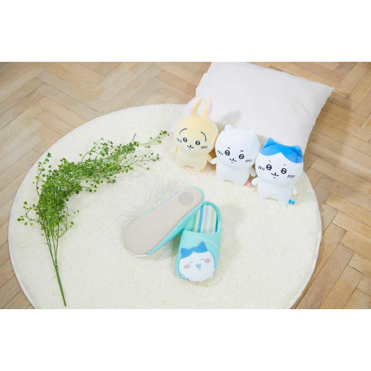 치이카와 스트라이프 룸 슈즈 GR